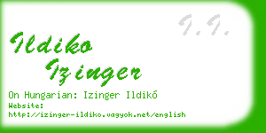 ildiko izinger business card